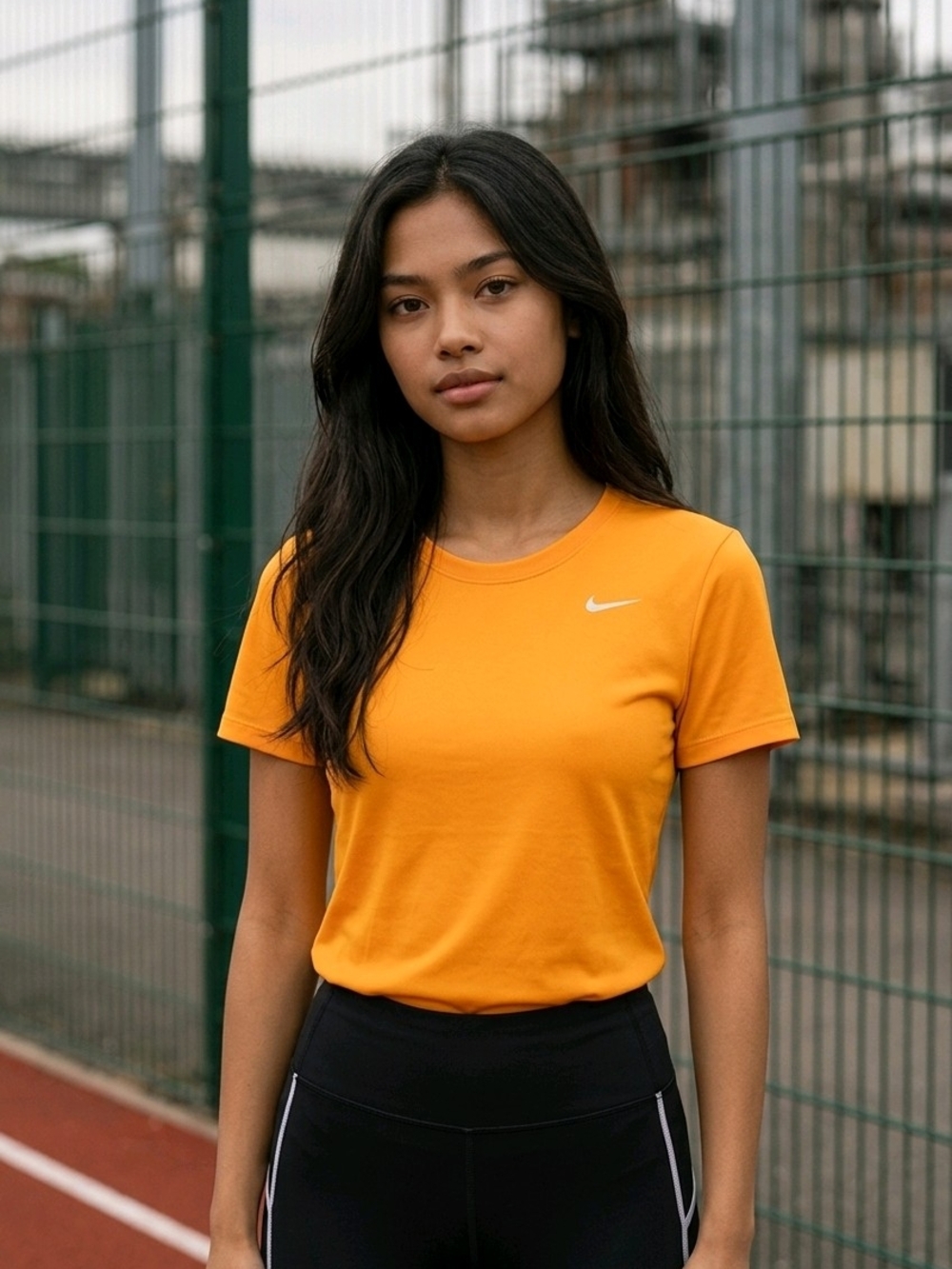 The Nike Tee Dri-FIT Women's T-Shirt In Orange XS